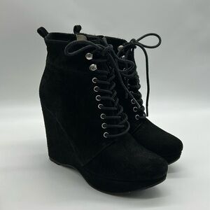833- MICHAEL Michael Kors Suede Knee Boots Black Color Size 7